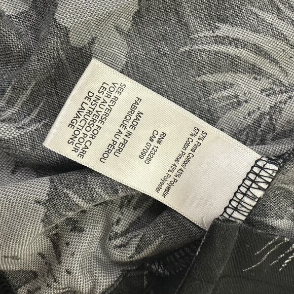 Travis Mathew Mens Polo Shirt Size S Gray Black Hawaiian Floral Tropical - Picture 7 of 12